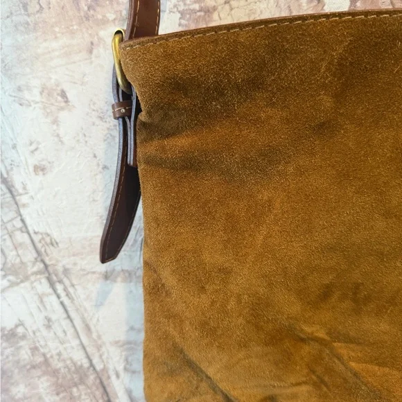 BURBERRY handbag suede purse - brown - vintage - Picture 10 of 16